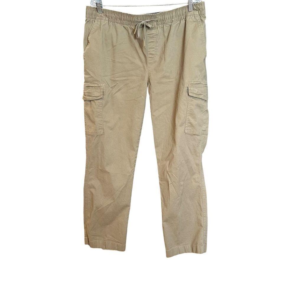 Solaris Cotton Casual Pants Drawstring Waist Brown/Tan Size XL